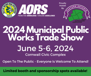 See you in Cornwall on June 5-6th at the AORS Public Works Trade Show!