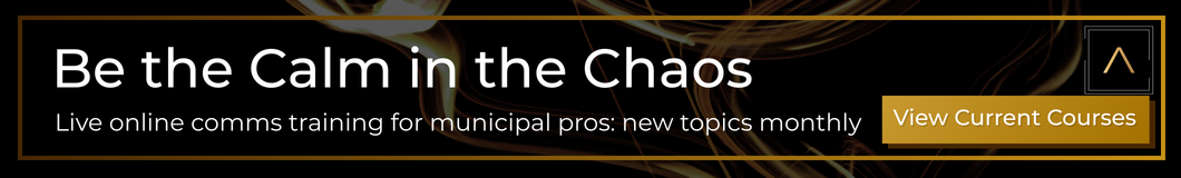 Be the Calm in the Chaos. View courses on live online comms training »