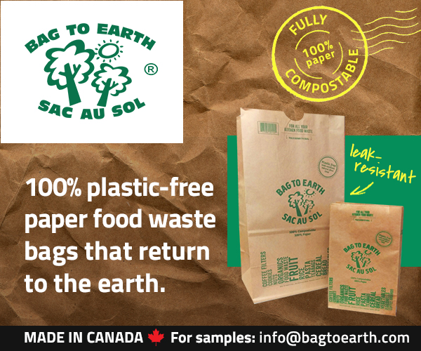 100% plastic-free paper food waste bags that return to the earth.