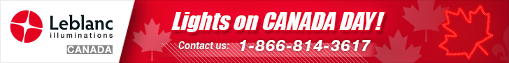 Lights on CANADA DAY! Contact Leblanc Illuminations: 1-866-814-3617